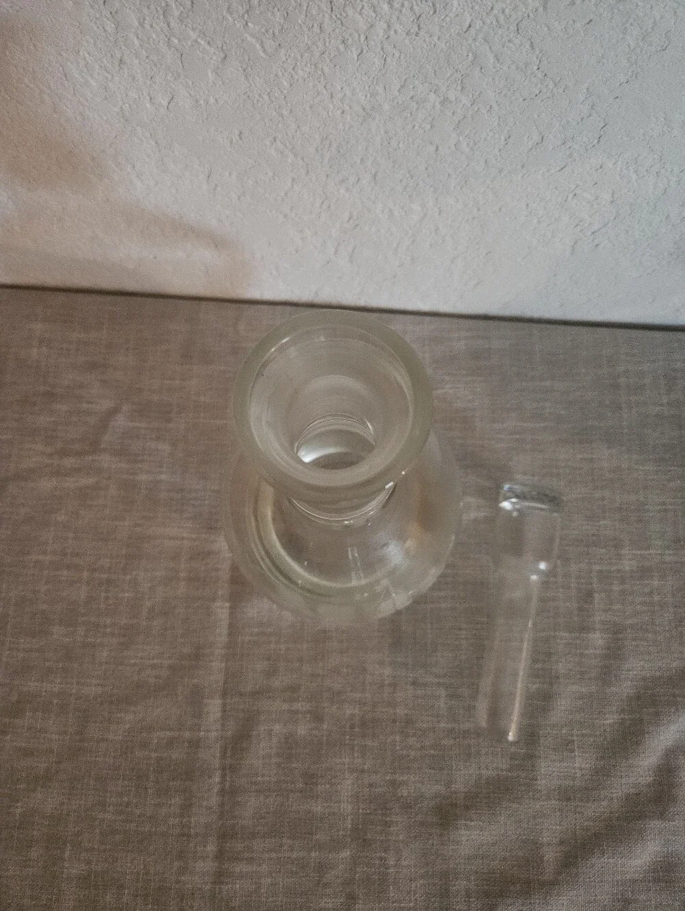Vintage Large Crystal Whiskey Edge Ship Design Decanter Collectible Home Decor